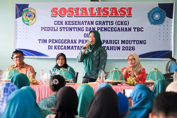 Ketua TP-PKK Parigi Moutong Buka Sosialisasi Peduli Stunting, CKG dan Pencegahan TBC